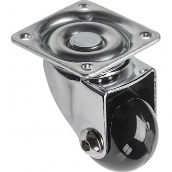 Колесо поворотное D-35мм черное без стопора Brazylia GTV KM-RD-35-SF-20