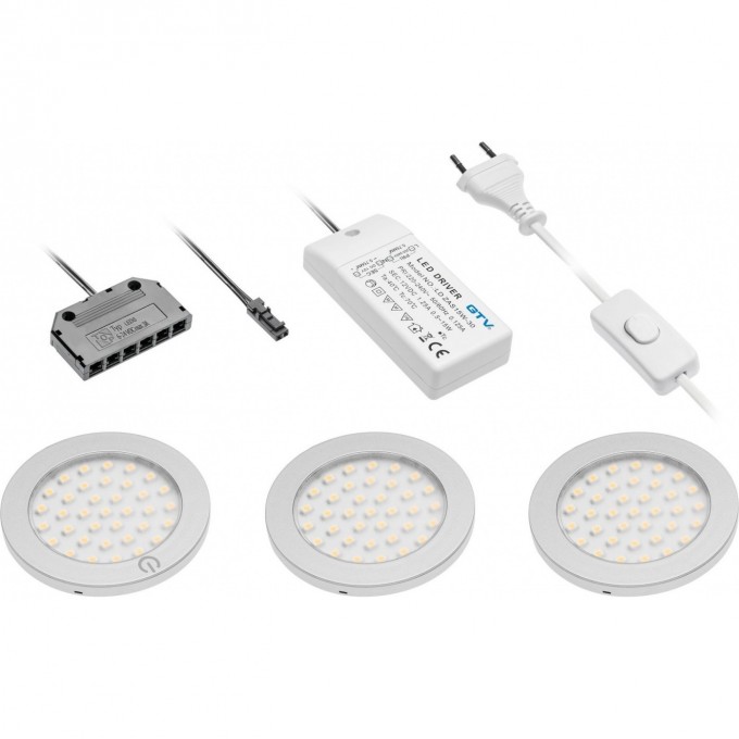 Комплект 3 светильников LED Castello, теплый белый, 3 выхода miniAMP GTV LD-Z3CSCB-53 Комплект 3 светильников LED Castello, теплый белый, 3 выхода miniAMP GTV LD-Z3CSCB-53