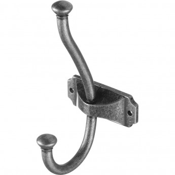 Крючок мебельный GTV WZ-CRAFT-07 CRAFT, античное серебро (комплект 2 шт)